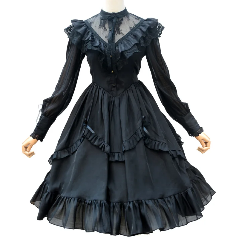 Women's Cool Vintage Gothic Dress-0