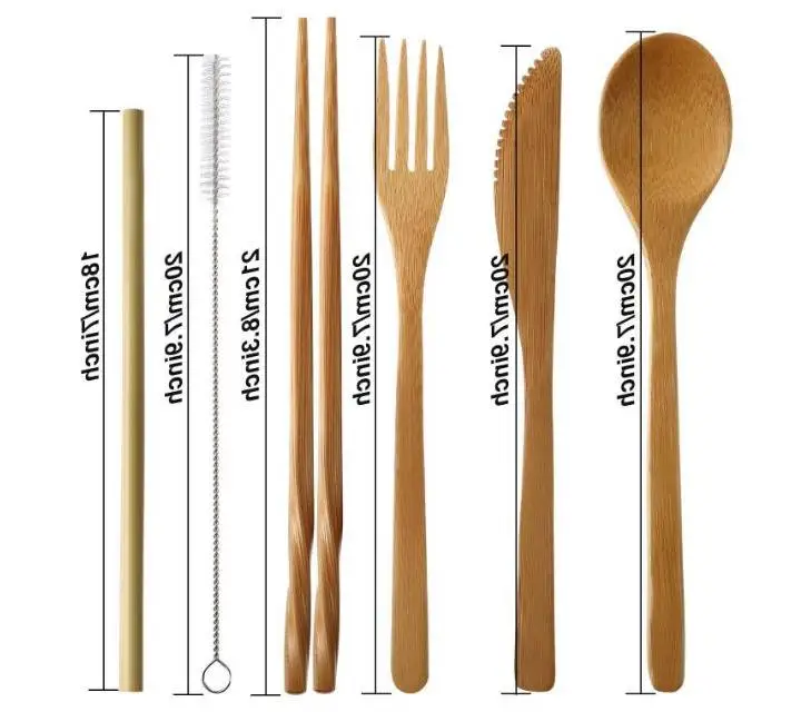 

6 шт./компл. Портативный экологичный набор столовых приборов Путешествия Посуда Набор многоразовые трубочки палочки дозирующая детская ложка для Ножи, столовая ложка, вилка, оптовая продажа