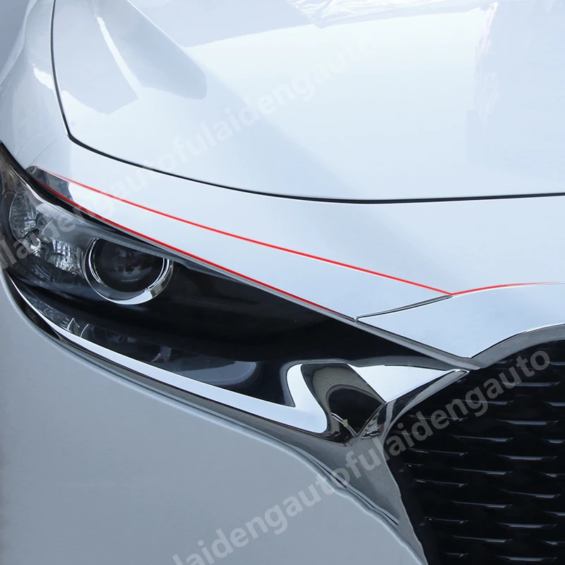 3 шт. для Mazda 3 Axela- ABS Хромированная передняя решетка капота Крышка Литье отделка авто аксессуары