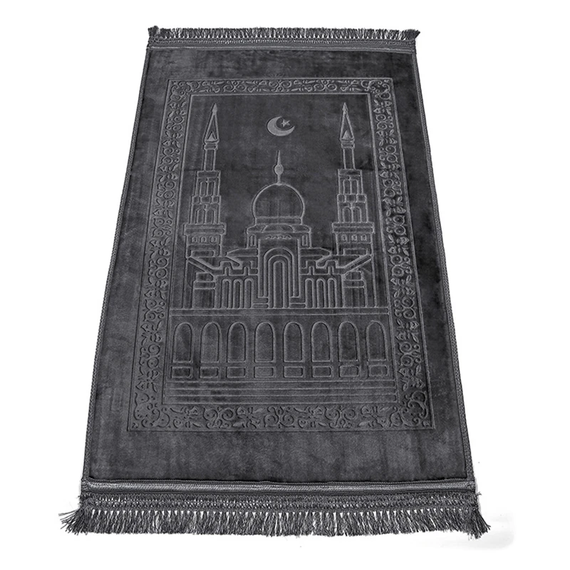 80*120 см утолщенная Исламская мусульманская молитва коврик серый Tapis Tapete Banheiro