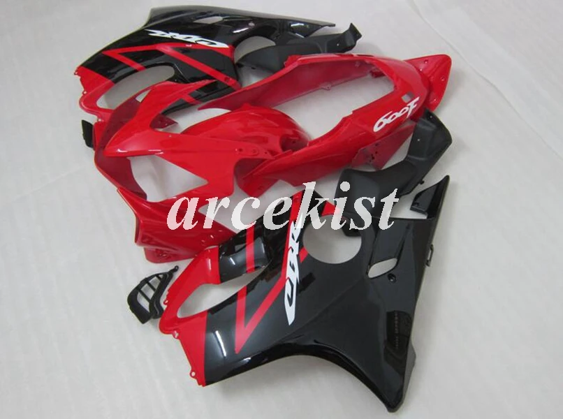 Литьевая Форма ABS Обтекатели комплект Подходит для HONDA CBR 600 F4i FS 04 05 06 07 CBR600 2004 2005 2006 2007 Комплект кузова белый синий - Цвет: red black
