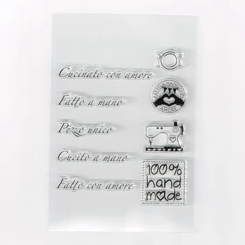 

Italian Handmade Icon Stamps Clear Silicone Rubber Crafting Stamps