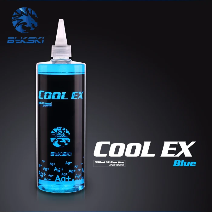 Bykski ABS-COOL-EX POSEIDON Nano Ag+ вода охлаждающая жидкость абсолютное zero3 для ПК водяное охлаждение 500 мл - Цвет лезвия: Transparent Blue