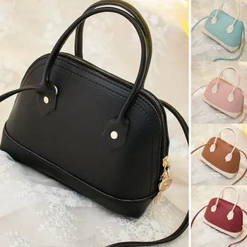 

Women Ladies Solid Hard Leather Handbag Zipper Large Capacity Casual Fashion Totes Shoulder Menssenger Crossbody Bag
