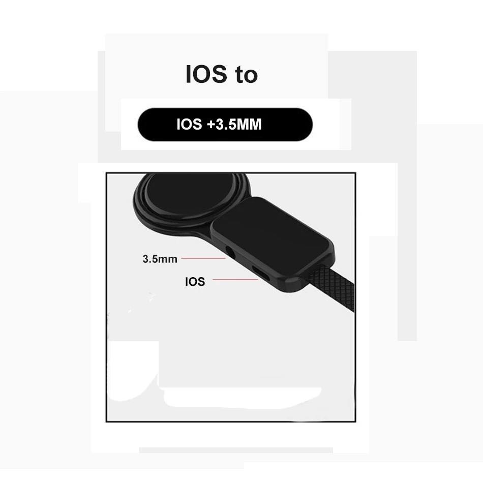 IOS 3.5MM Type-C адаптер IOS OTG type C+ 3,5 мм разъем для наушников аудио кабель для быстрой зарядки игровой держатель для Android IOS - Цвет: IOS 3.5MM