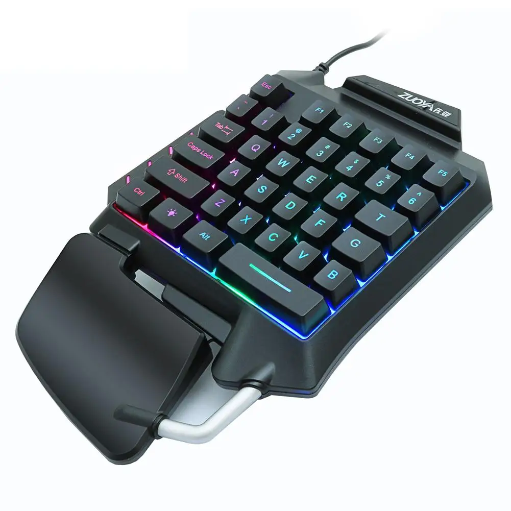 Игровая мембранная клавиатура ZUOYA G92 одной рукой 35 клавиш эргономичная игровая