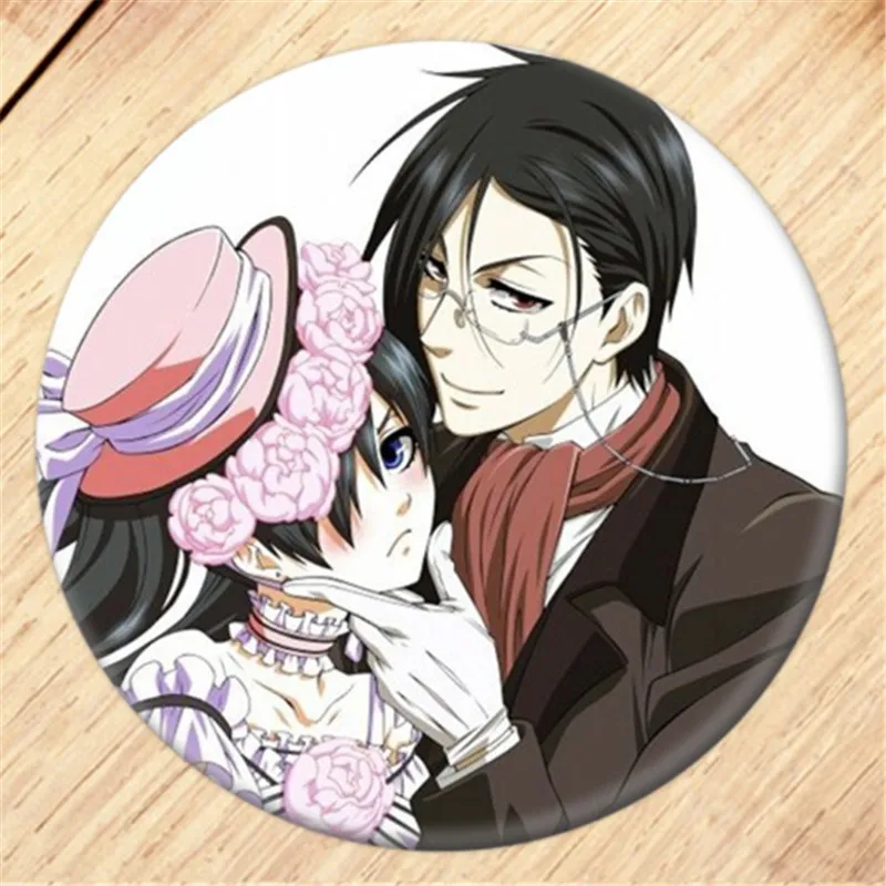 Anime Black Butler Brooch Pin Cosplay Badge Accessories For Clothes Backpack Decoration Children's gift B003