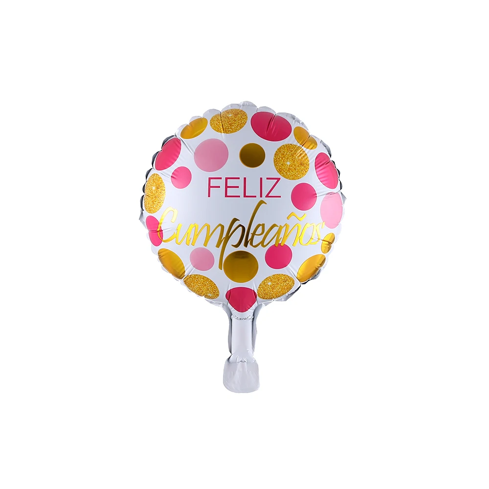 10pcs/lot 10inch Feliz Cumpleanos Spanish Happy Birthday Balloons Round Mylar Helium Balloon Happy Birthday Party Air Globos 10pcs/lot 10inch Feliz Cumpleanos Spanish Happy Birthday Balloons Round Mylar Helium Balloon Happy Birthday Party Air Globos