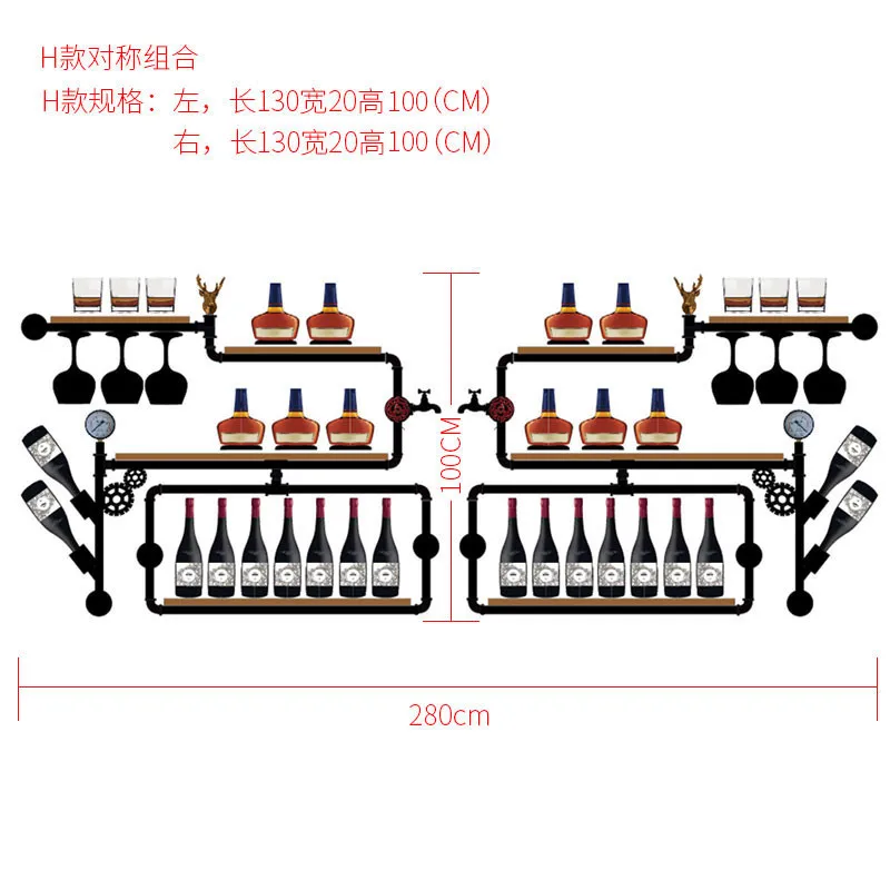 Винный Стеллаж в европейском стиле, витрина для винных бутылок, органайзер, металлическая и настенная Бутылка для виски CF