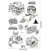 Castle Riding Broom Boy Silicone Clear Seal Stamp DIY Scrapbooking Emboss Album ► Photo 1/5