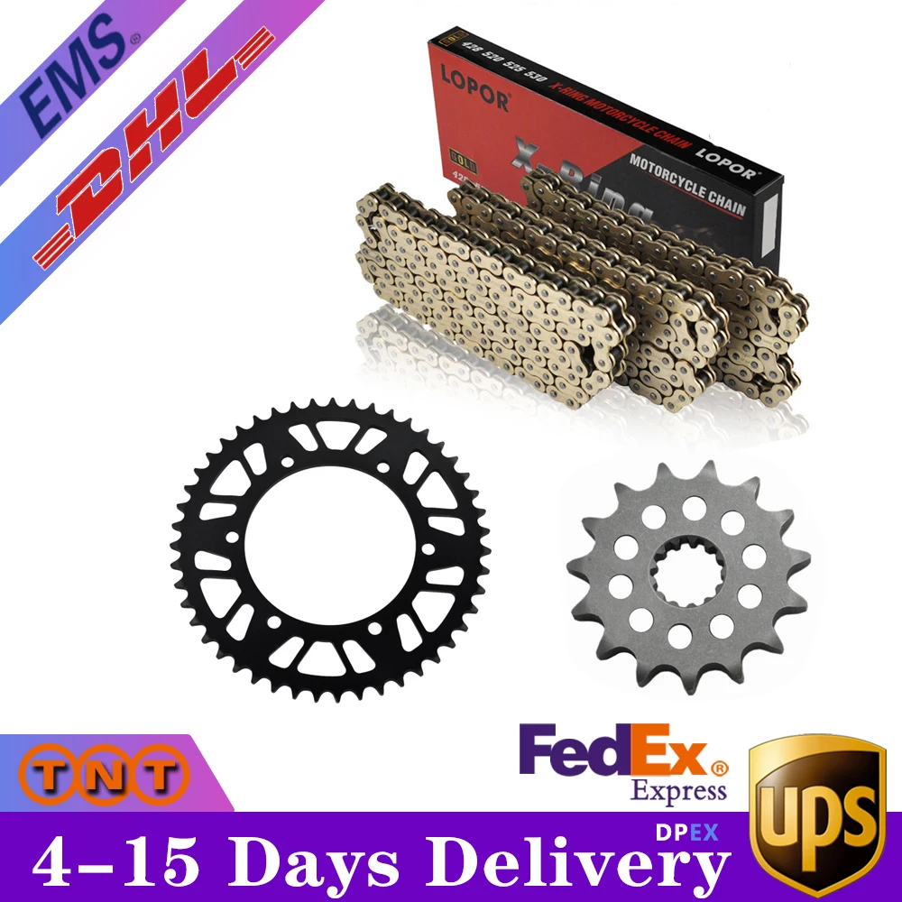 For YAMAHA YZ250 9918 Motorbike 14T 50T front rear sprocket 520 chain