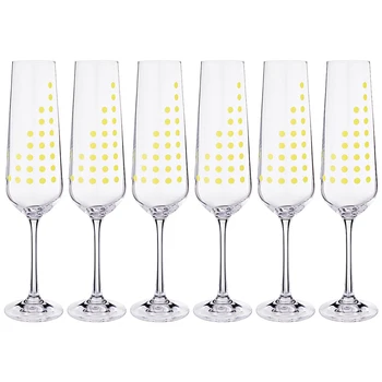 

6 pcs Champagne Glasses Set Sandra 200 ml. Height = 25cm Kitchen supplies