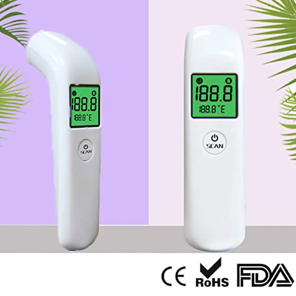 

No Touch Forehead Thermometer LCD Digital Thermometer Infrared Thermometer (White no Contact Thermometer)