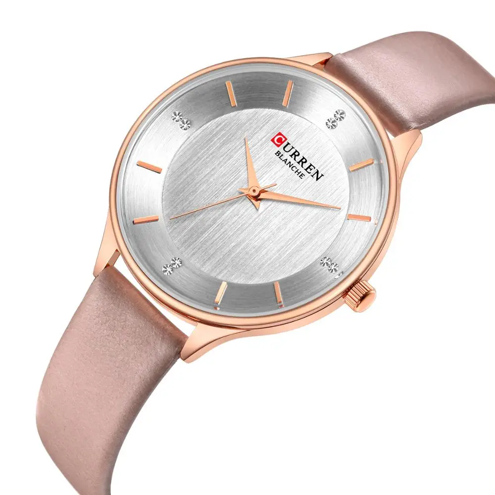 

CURREN Montre Femme High Quality Genuine Leather Band Wristwatches Extravagant Women Rhinestones Quartz Watch Waterproof Clock