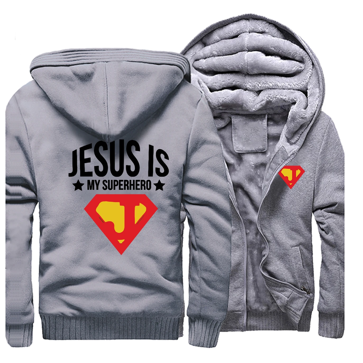Согревающий зимний принт супергероев Jesus Is My Новинка худи Толстовка для отдыха мужская куртка уличная Толстовка с длинным рукавом