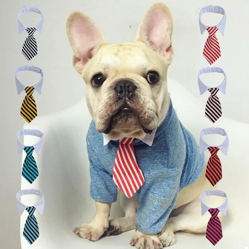 

Pet Ties Stripe Small Cotton Pet Dog Puppy Necktie Adjustable Bow Tie Grooming Dog Cat Pet Bow Tie Bowknot Puppy Dickie Necktie