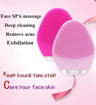 

Ultrasonic Vibration Large-Area Silicone Bristles Electric Facial Cleanser Clean Massage Unblock Pores