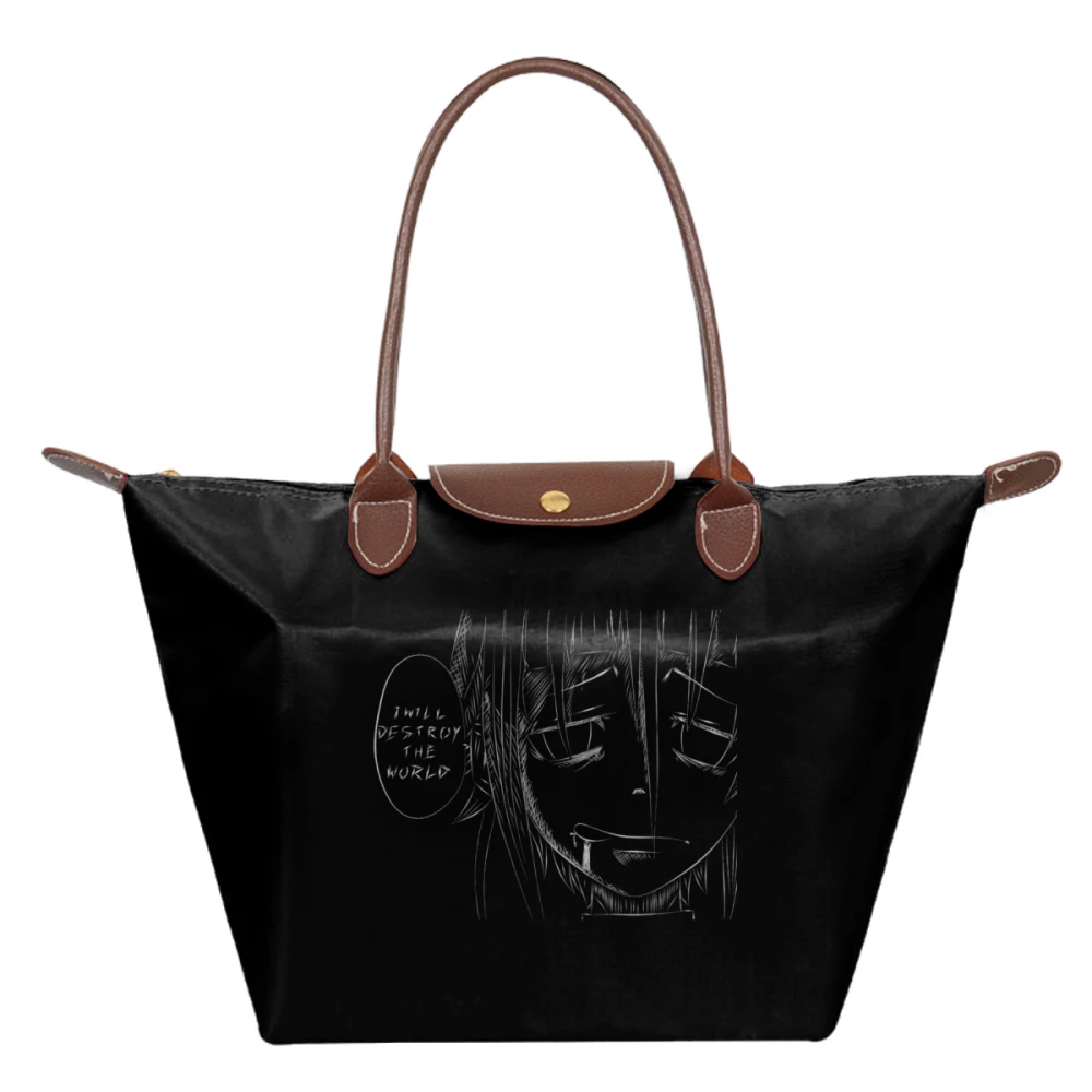 

Soul Eater Handbag Crona Top-handle Bags Nylon Teen Women Tote Bag University High quality Trending Large Capacity hobo Handbags