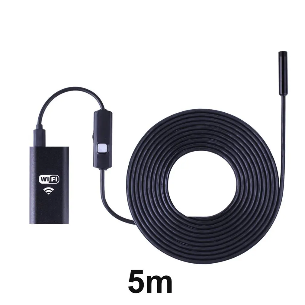 Мини размер wifi эндоскоп 2MP 8 мм ультра тонкий бороскоп Инспекционная камера для iPhone Android PC 1/2/3,5/5 M