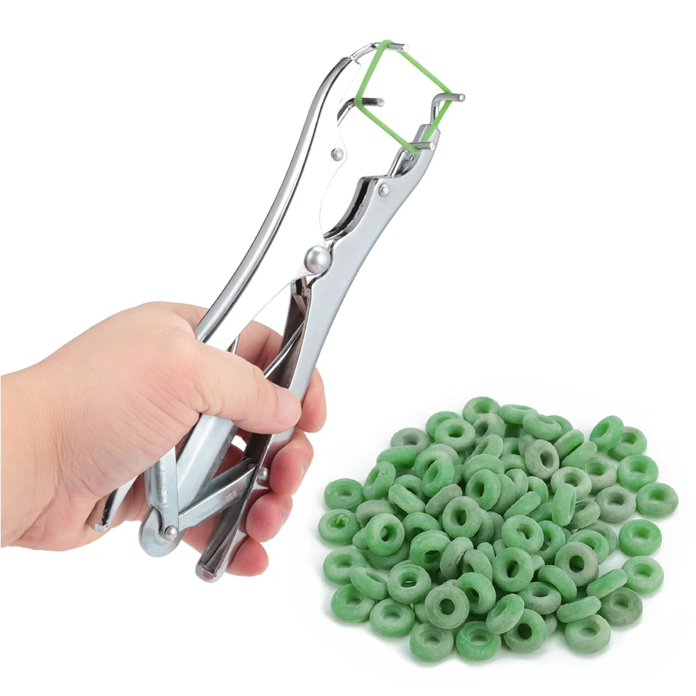 

100pcs Tail Docking Castration Ring For Piglets Sheep Tail Docking Clamp Bloodless Castration Pliers For Piglets Sheep