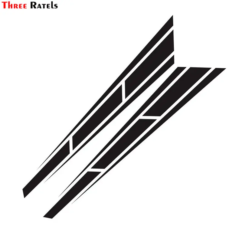 

Three Ratels FD67 2Pcs Car Racing Sport Stripe Cover Vinyl Decals Graphics Truck Bonnet Stickers Auto Accessories