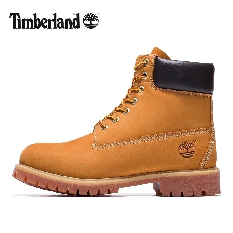 TIMBERLAND-botas impermeables clásicas hombre y mujer, zapatos senderismo de cuero genuino de nobuk, amarillo y trigo, de 6 pulgadas _ - Mobile