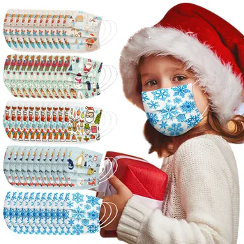 

50pc Children Disposable Masque Eye Patch Printing Mondkapjes Three-layer Halloween Cosplay Mascarillas Desechable Mondmasker