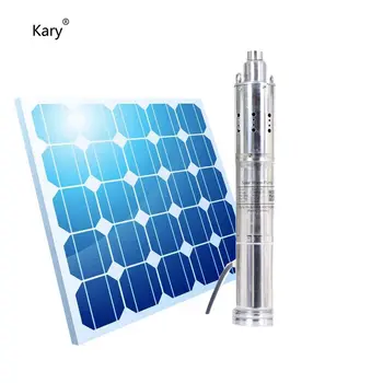 

Kary free shipping DC 24V 2000L/H max lift 40m pump solar powered submersible water pump with built-in controller for deep well