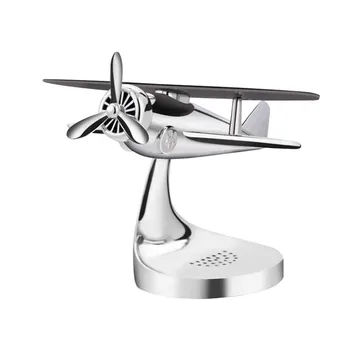 

Car Decoration Aromatherapy Alloy Interior Solid Aircraft Model Mini Solar Energy Dashboard Rotate Styling Home Non-slip Mat