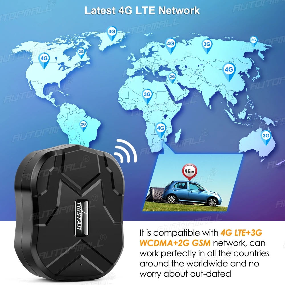 Car GPS Tracker 4G TKSTAR TK905 B 10000mAh Magnetico 4G GPS Tracker Car Waterproof Shake Alarm Free APP