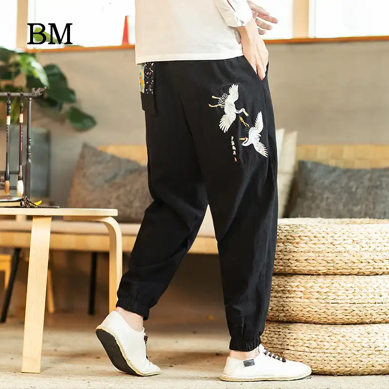 plus size linen joggers
