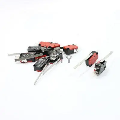 

10 Pieces Micro Limit Switch Long Straight Hinge Lever Arm SPDT Snap Action LOT
