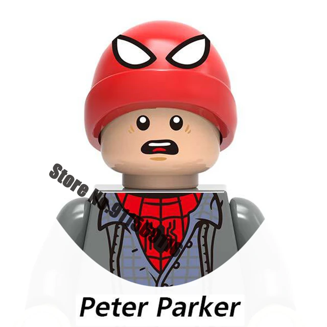 Superhero Spiderman Suit Building Blocks Bricks Mysterio Peter Parker Miles Morales Action Figures Kids Toys Christmas Gifts I-X1189