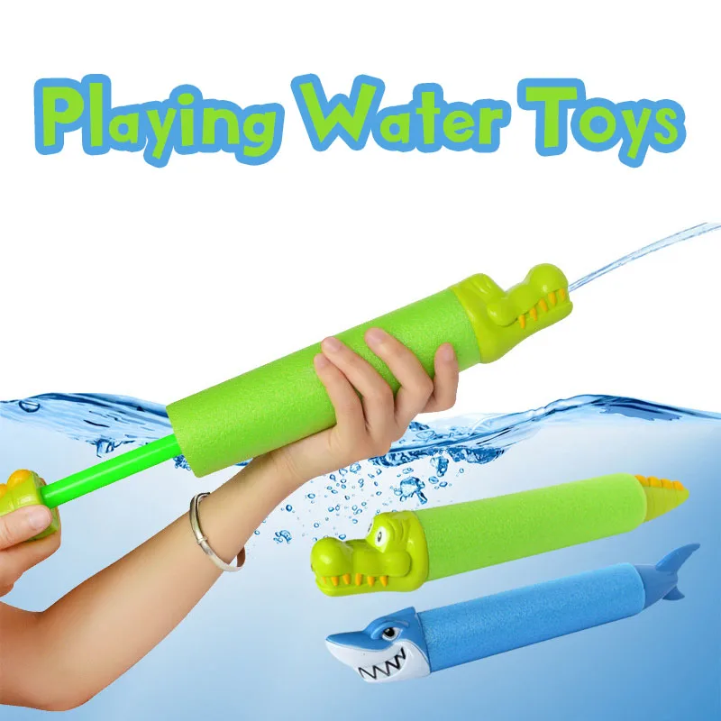 Водяной пистолет с рисунком акулы, 30 футов, водяной пистолет с большим диапазоном, бассейн, пляж, песок, водная Боевая игрушка для детей 3 лет и выше