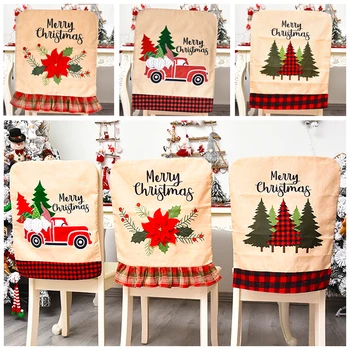 

Christmas Chair Cover Ornaments Christmas Decoration for Home Regalos Navidad 2021 New Year Xmas Tree Deco Noel