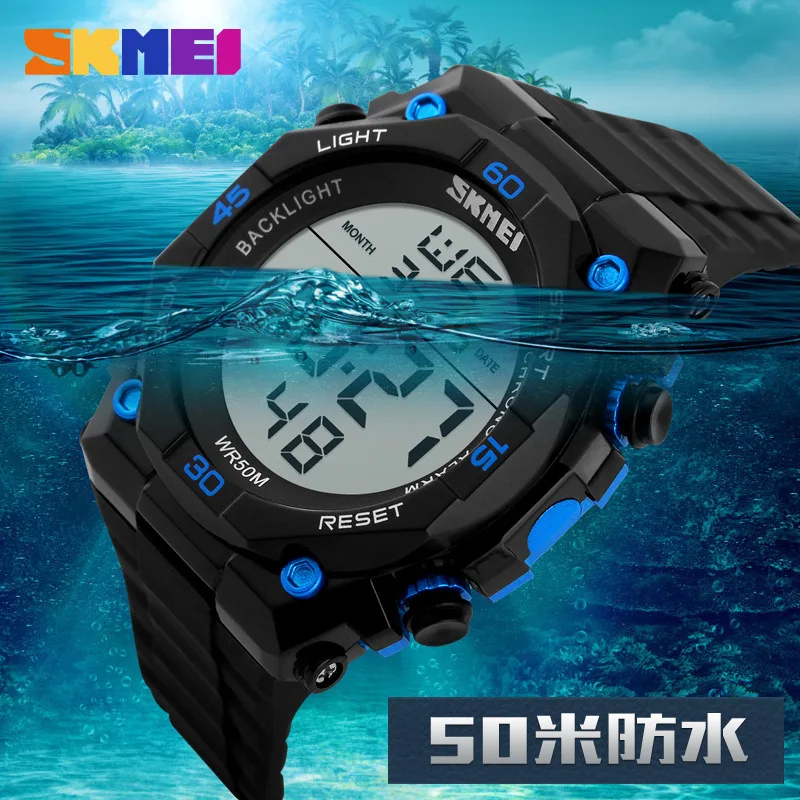 

Skmei 1130 Waterproof Watch Multi-functional Sports Dual Display Watches Night Light Outdoor Mountain Climbing