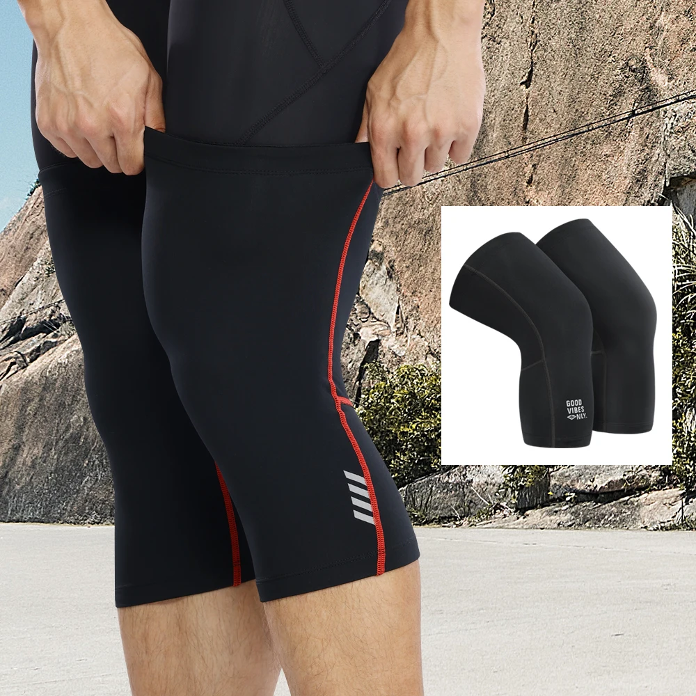 Велосипедные наколенники Santic новые зимние ветрозащитные велосипедные