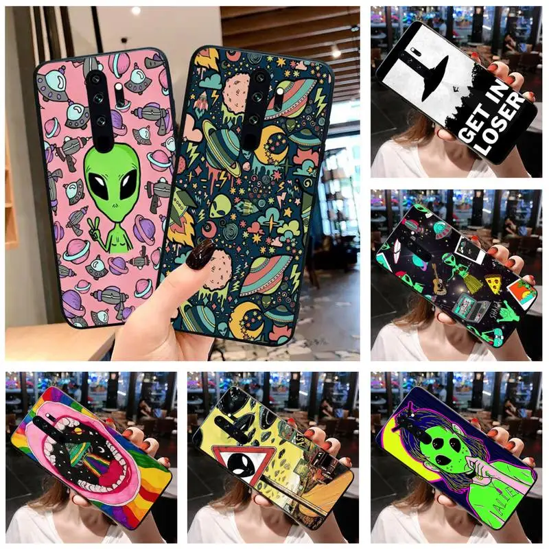 Cute Cartoon alien space Phone Case for Redmi Note 9 8 8T 8A 7 6 6A Go Pro Max K20 K30 | Мобильные телефоны и аксессуары