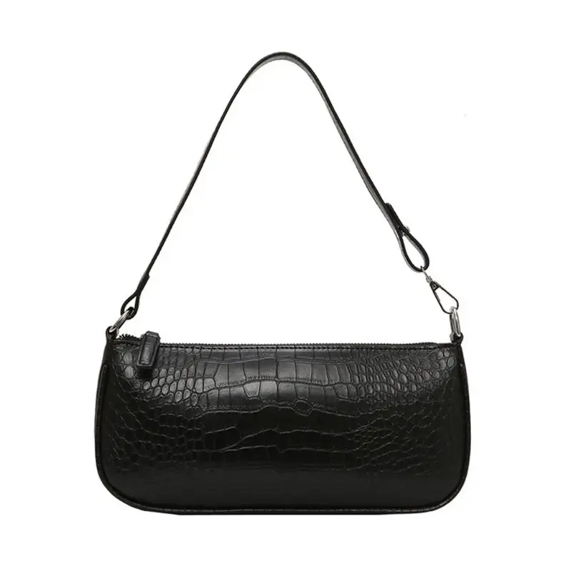 Women Small Shoulder Bag PU Leather Envelope Crossbody Messenger Lady Handbag Purse Embossed Party Clutch - Цвет: black