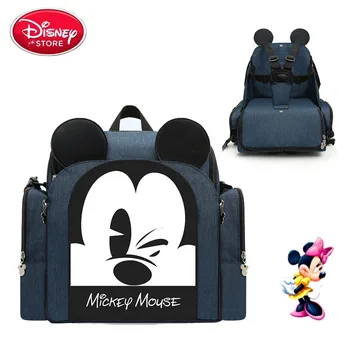 

Disney 2 in 1 Diaper Bag Dining Chair Bag Multifunctional New Stlye Waterproof Mother Handbag Nappy Backpack Travel Mummy Bags