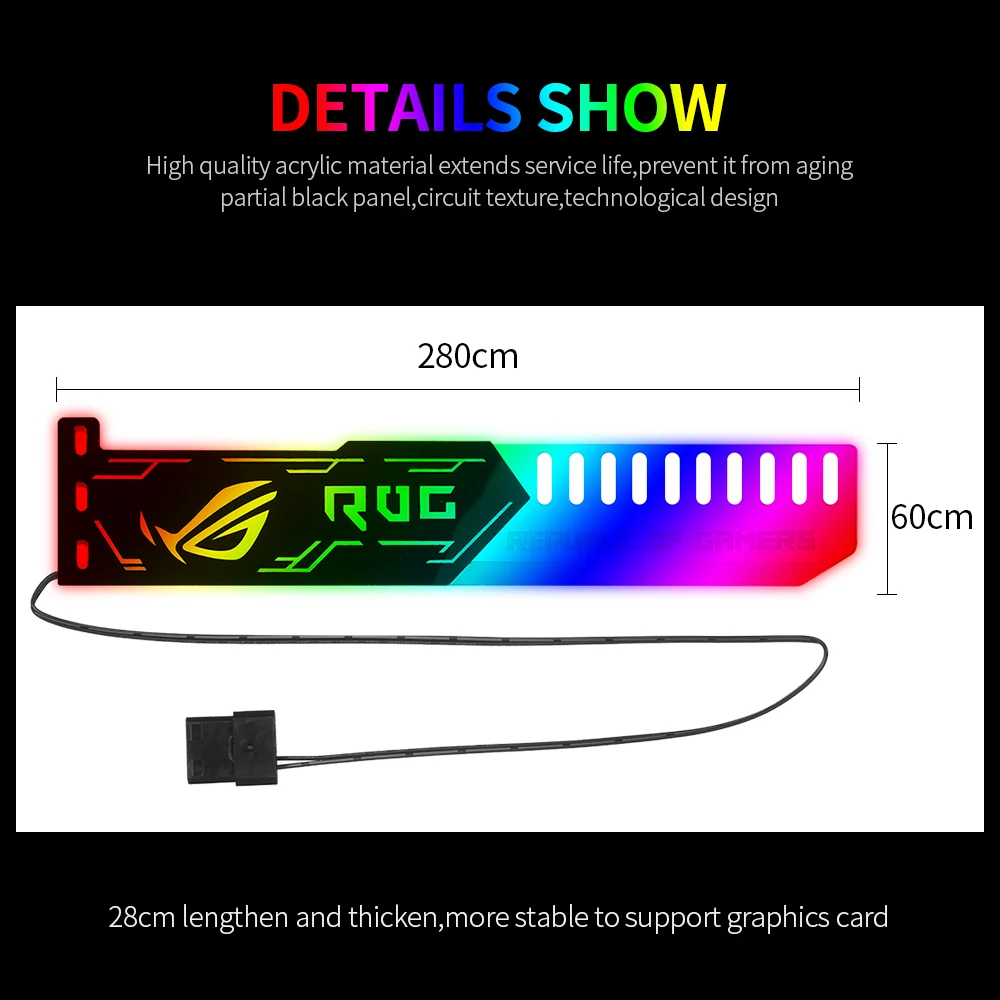 Acheter Support de carte graphique RGB25 RGB, alimentation