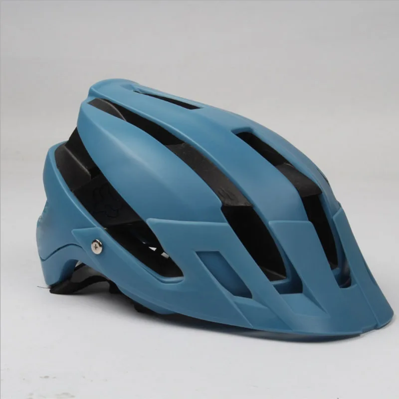 Велосипедный шлем для горного велосипеда съемный козырек мягкий Регулируемый для мужчин и женщин Bluegrass золотые глаза caschi mtb casco fox bici - Цвет: Темно-синий