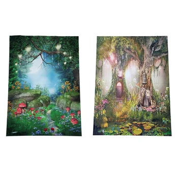 

2 Pcs Photo Background 5X7FT Fairy Tale Photography Backdrop Studio Props for Children, A & B