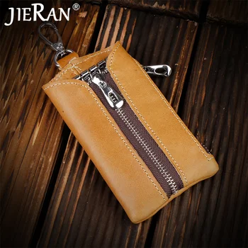 

New Men's Car Keys Wallets Genuine Leather Male Key Holder Organizer Housekeeper Keychain Purse Key Ring Bag Keys Case Pouch