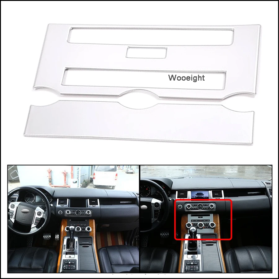 

Wooeight ABS Matte Silver Car Center Console CD Panel Cover Frame Trim Sticker Fit For Land Rover Range Rover Sport 2012-2013