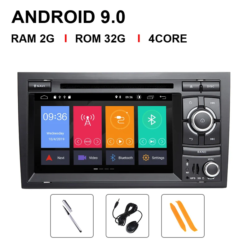 " ips DSP 4G 64G 2 din Android 9 gps Авторадио Мультимедиа для Audi A4 B8 B6 B7 S4 B7 B6 RS4 B7 SEAT Exeo Навигация dvd плеер - Цвет: 4 Core 32 ROM