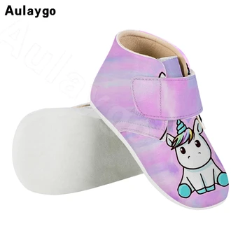 

Aulaygo Sitting Unicorn Animal Kid Velcro Sneakers Children Sport Shoes Color Gradient Pattern Girl Enfant Flats Tenis Infantil