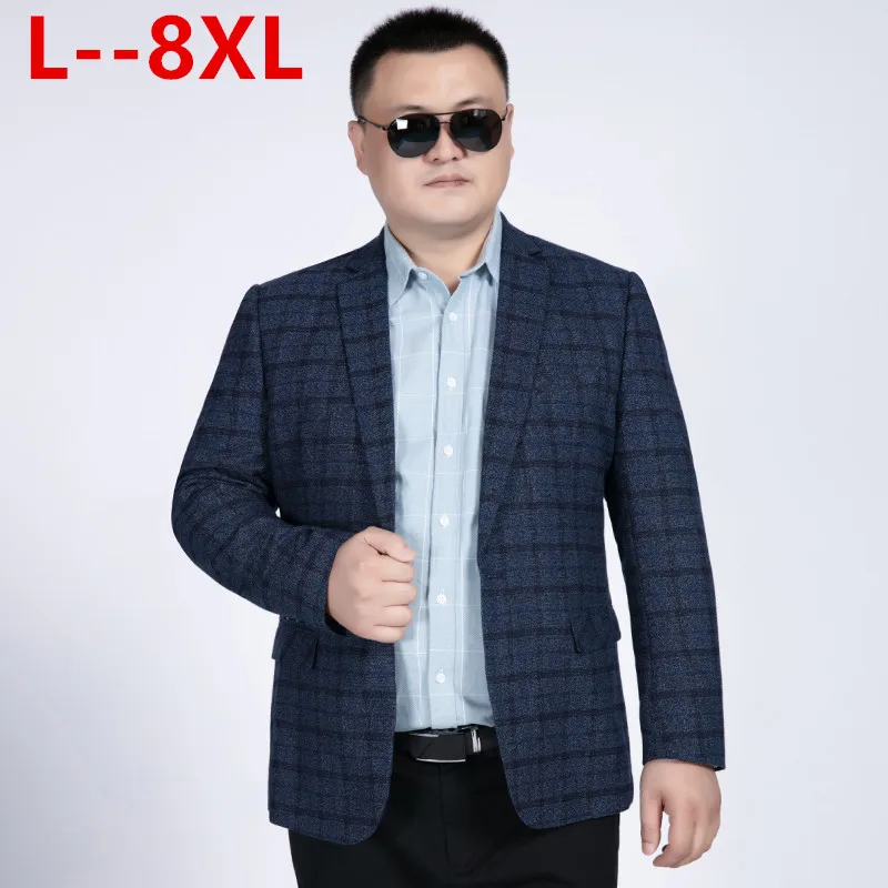 Размера плюс 10XL 8XL большой 6XL 5XL Для мужчин s свадебный костюм мужской блейзер Slim Fit