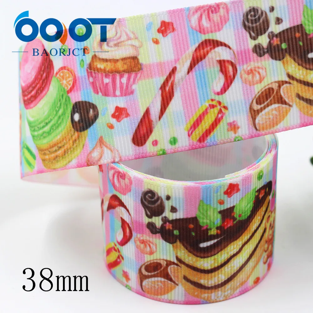 I-191211-2677 OOOT BAORJCT I-191211-2677, 10 ярдов 38 мм, мультфильм термотрансферные печатные корсажные ленты, Свадебная вечеринка украшения DIY материал - Цвет: I-191211-2677
