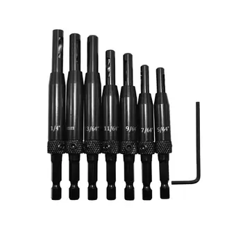 

1 Set Center Drill Bit Doors Self Centering Hinge Tapper Core Hole Puncher